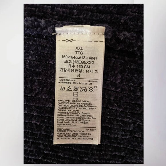 Cozy | GapKids Ultra-Soft Chenille Cardigan | XXL (13/14) | Navy Blue NWT - Picture 5 of 5